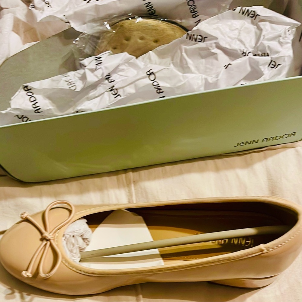 Jenn Ardor Cream Ballet Flats with Bow - Picture 4 of 6